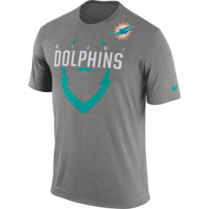 Miami Dolphins Charcoal Legend Icon Dri-FIT T-Shirt