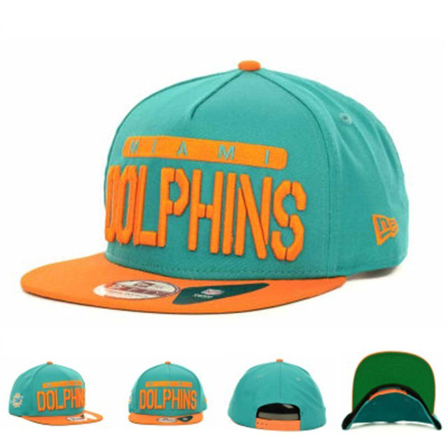 Miami Dolphins New Era Aqua On Field Adjustable Hat