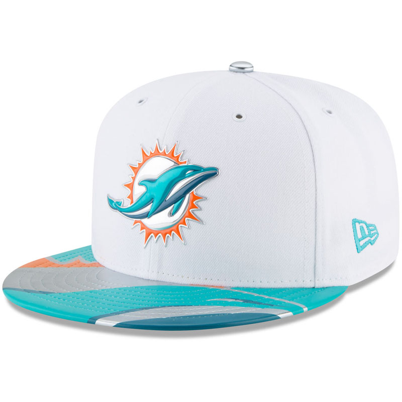 Miami Dolphins White 2017 NFL Draft Official On Stage 59FIFTY Fitted Hat