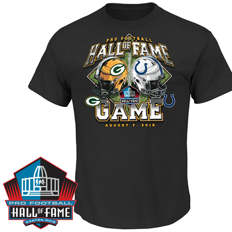 2016 Hall Of Fame Game Black Dueling Helmet Game DateT-shirt