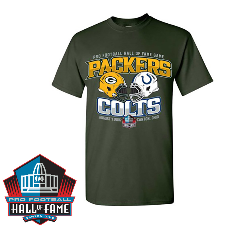 2016 Hall Of Fame Game Green Dueling Helmet Game DateT-shirt