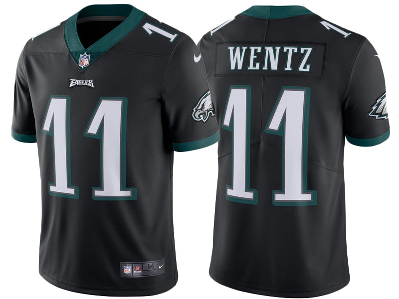 2017 Philadelphia Eagles #11 Carson Wentz Black Vapor Untouchable Limited Jersey