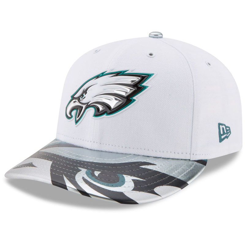 Philadelphia Eagles White 2017 NFL Draft Official On Stage Low Profile 59FIFTY Fitted Hat