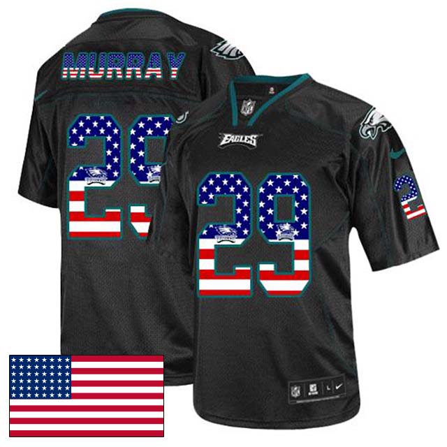 Philadelphia Eagles #29 DeMarco Murray Black USA Flag Fashion Jersey