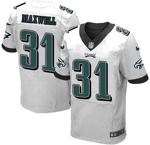 NFL Philadelphia Eagles #31 Byron Maxwell Elite White Jersey