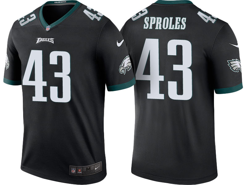 Philadelphia Eagles #43 Darren Sproles Black Color Rush Legend Jersey