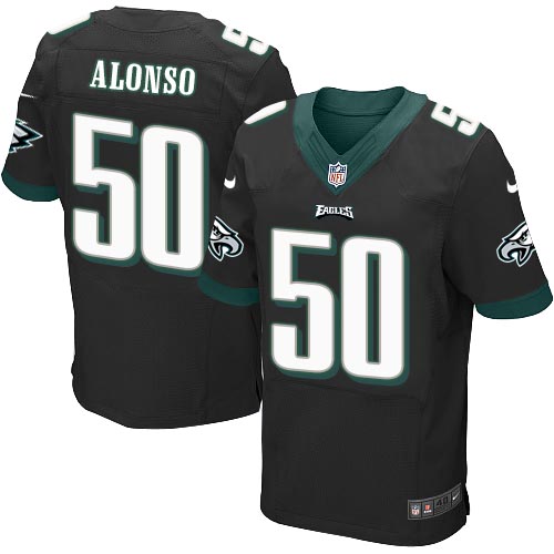 NFL Philadelphia Eagles #50 Kiko Alonso Elite Black Jersey