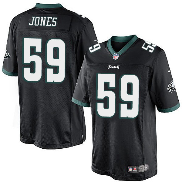 Philadelphia Eagles #59 Brad Jones Nike Black Elite Jersey