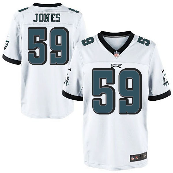 Philadelphia Eagles #59 Brad Jones Nike White Elite Jersey