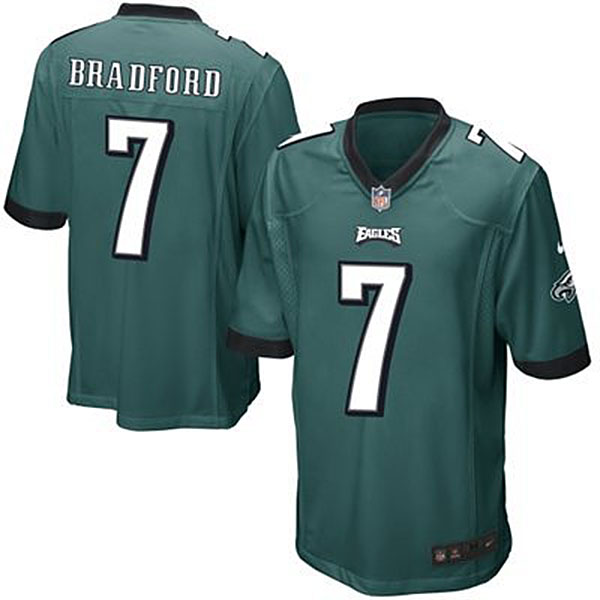 NFL Philadelphia Eagles #7 Sam Bradford Elite Green Jersey