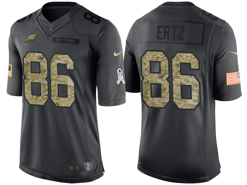 Philadelphia Eagles #86 Zach Ertz Camo Anthracite 2016 Salute to Service Limited Jersey