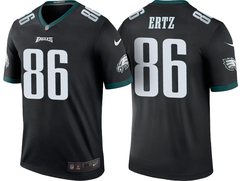 Philadelphia Eagles #86 Zach Ertz Black Color Rush Legend Jersey