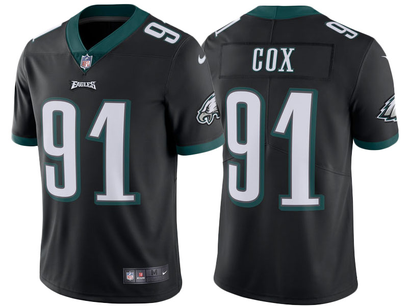 2017 Philadelphia Eagles #91 Fletcher Cox Black Vapor Untouchable Limited Jersey