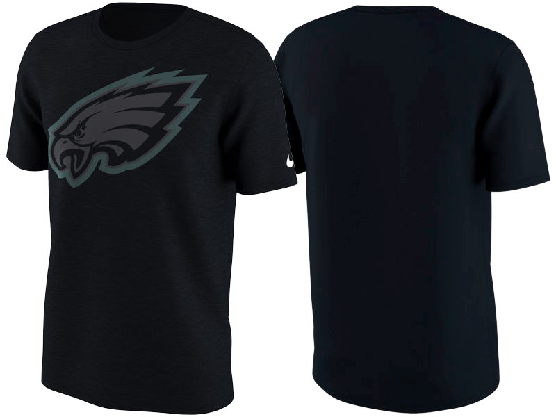 Philadelphia Eagles Black Color Rush Travel T-Shirt