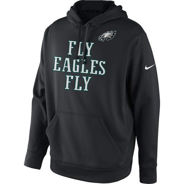 Philadelphia Eagles Black Fly Eagles Fly Pullover Hoodie