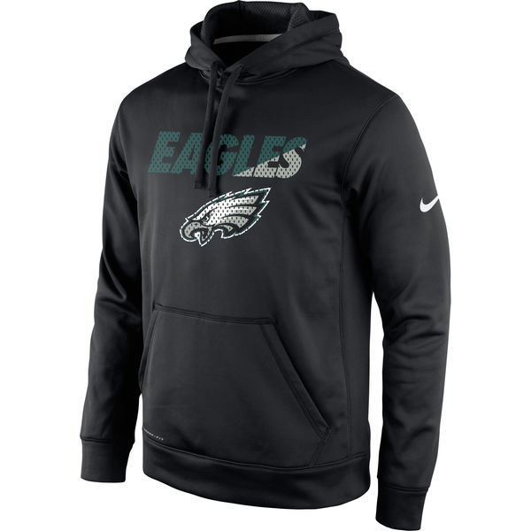 Philadelphia Eagles Black Kick Off Staff Performance Pullover Hoodie