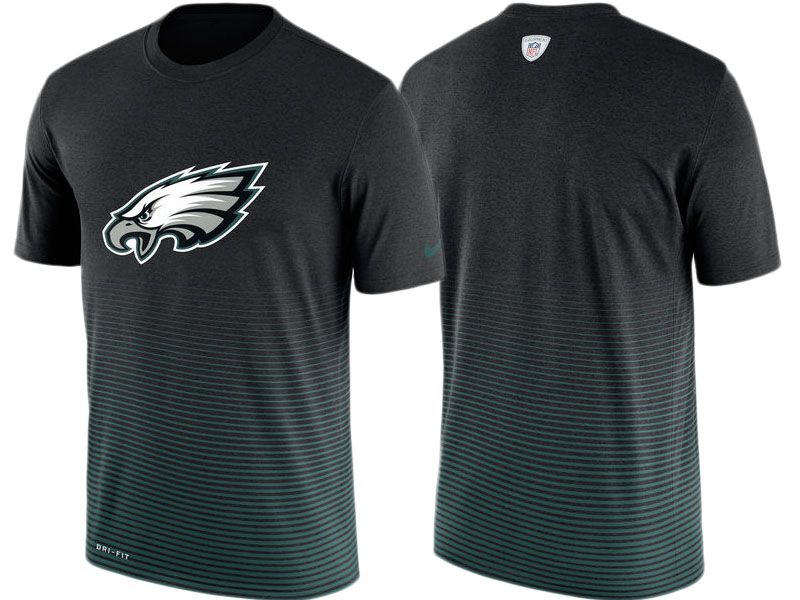 Philadelphia Eagles Black New Day Enhanced Performance T-Shirt