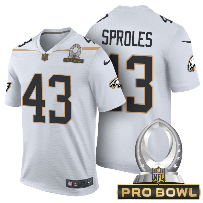 Philadelphia Eagles #43 Darren Sproles White 2016 Pro Bowl Game Jersey