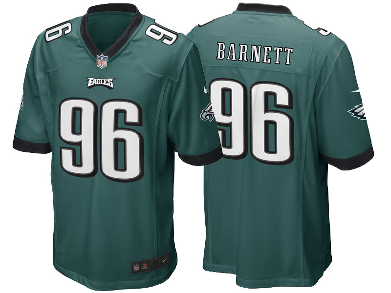 Philadelphia Eagles Derek Barnett Green 2017 Draft Pick Game Jersey