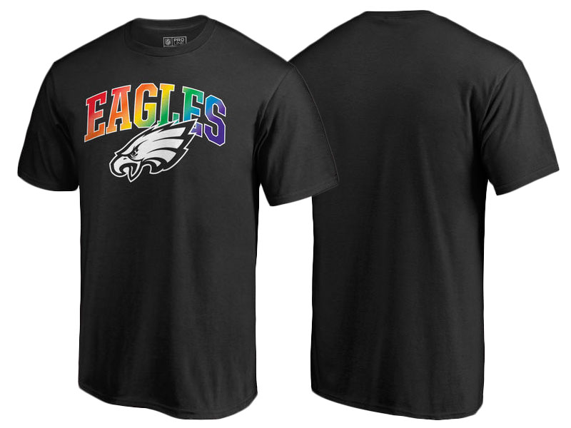 Philadelphia Eagles Black Pro Line by Fanatics Branded Pride T-Shirt