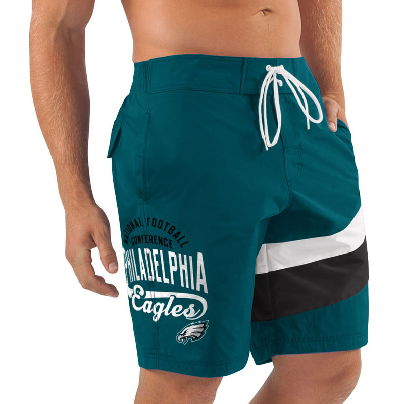 Philadelphia Eagles Midnight Green Winning Shot Swim Trunks