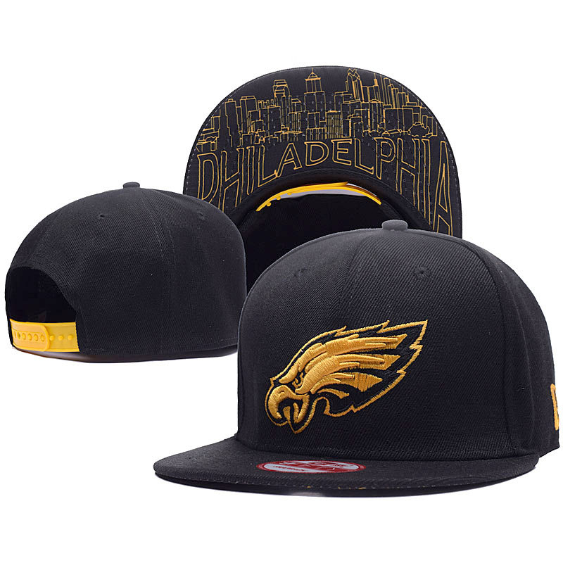 Philadelphia Eagles New Era Black/Gold Super Bowl 50 Gold Collection 9FIFTY Adjustable Hat