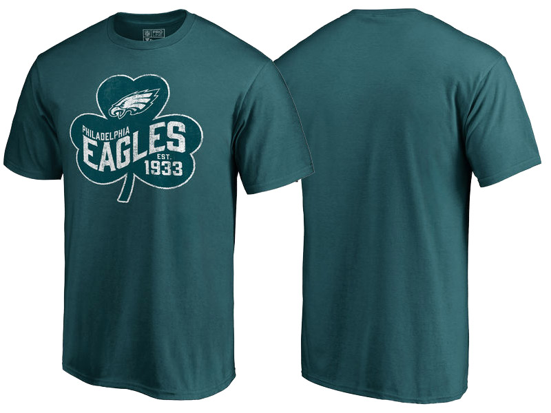 Philadelphia Eagles Teal Paddy's Pride St. Patrick's Day T-Shirt