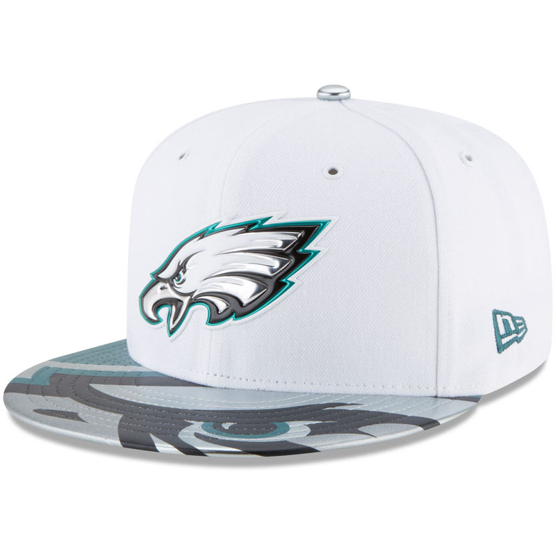 Philadelphia Eagles White 2017 NFL Draft Official On Stage 59FIFTY Fitted Hat