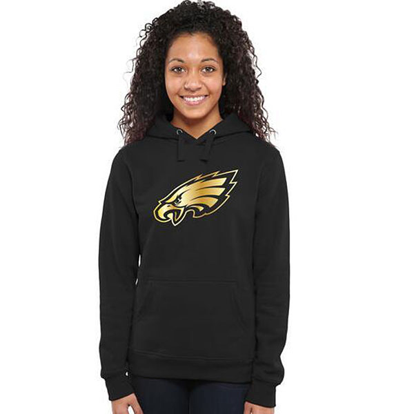 Women's Philadelphia Eagles Black Gold Collection Pullover Hoodie