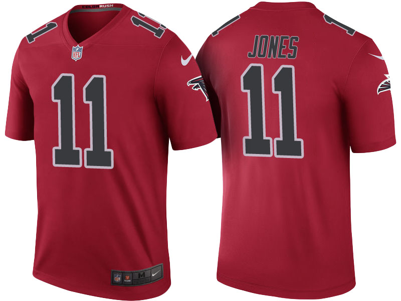 Atlanta Falcons #11 Julio Jones Red Color Rush Legend Jersey