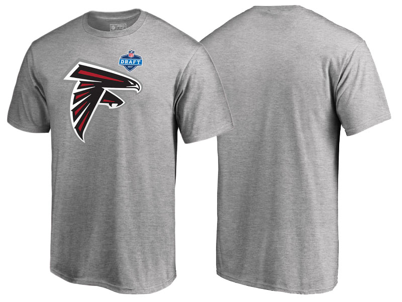 Atlanta Falcons Heather Gray 2017 NFL Draft Athletic Heather T-Shirt