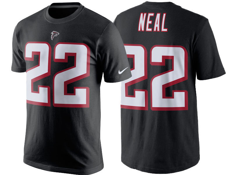 Atlanta Falcons #22 Keanu Neal Black Player Pride Name & Number T-Shirt