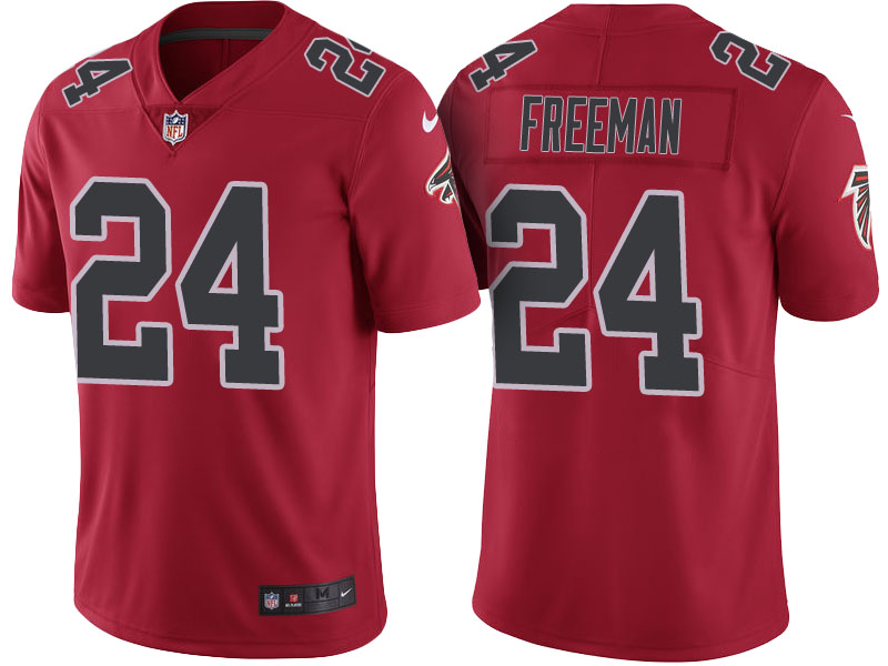 Atlanta Falcons #24 Devonta Freeman Red Color Rush Limited Jersey