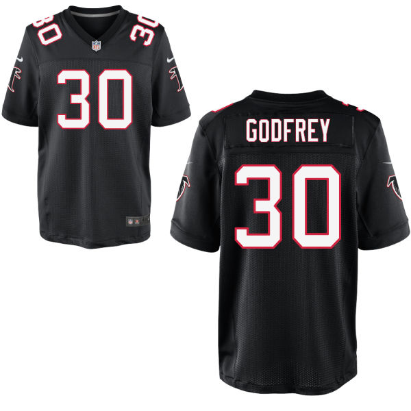 Men's Atlanta Falcons #30 Charles Godfrey Black Elite Jersey