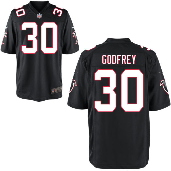 Men's Atlanta Falcons #30 Charles Godfrey Black Game Jersey