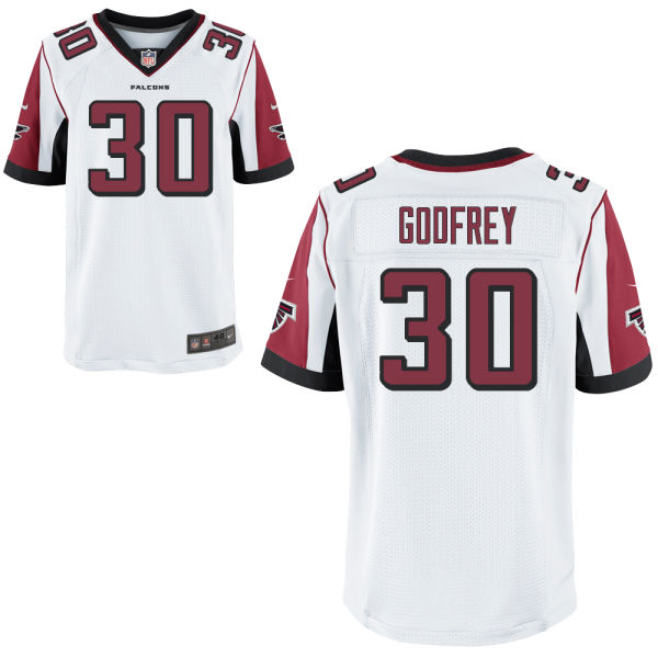 Men's Atlanta Falcons #30 Charles Godfrey White Elite Jersey