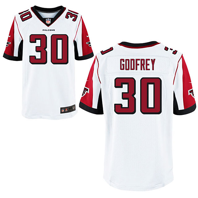 Men's Atlanta Falcons #30 Charles Godfrey White Limited Jersey