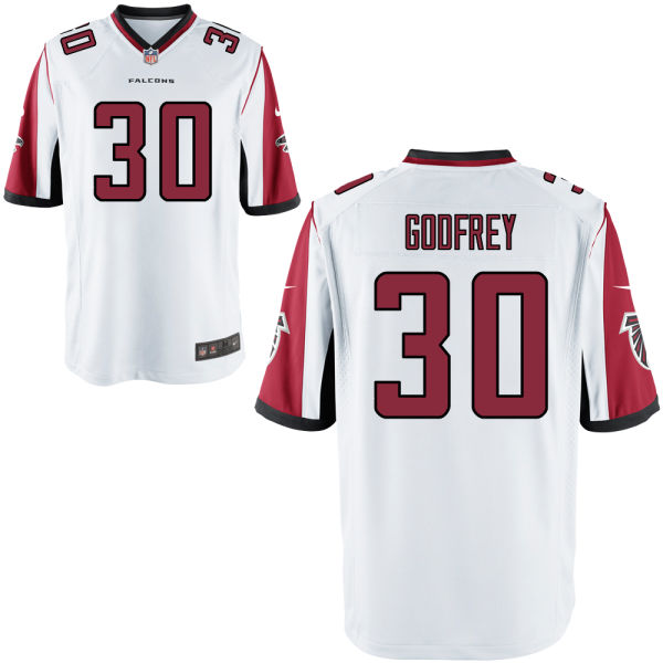 Men's Atlanta Falcons #30 Charles Godfrey White Game Jersey