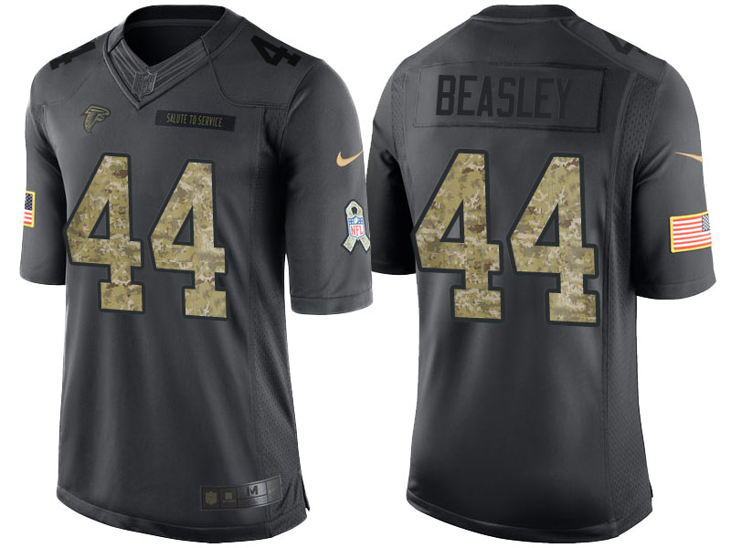 Atlanta Falcons #44 Vic Beasley Camo Anthracite 2016 Salute to Service Limited Jersey