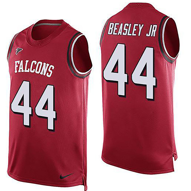 Falcons #44 Vic Beasley Jr Red Team Color Men NFL Limited Tank Top