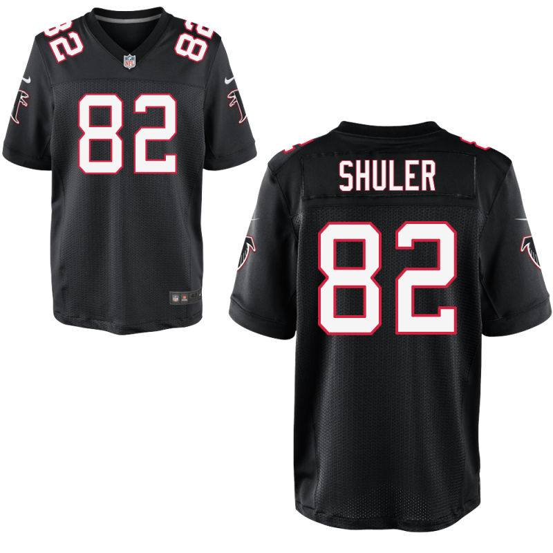 Men's Atlanta Falcons #82 Mickey Shuler Black Game Jersey