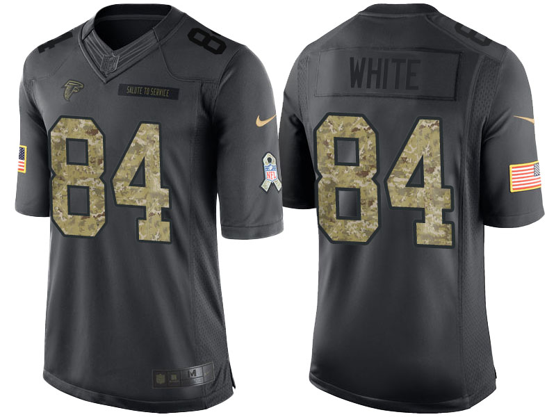 Atlanta Falcons #84 Roddy White Camo Anthracite 2016 Salute to Service Limited Jersey