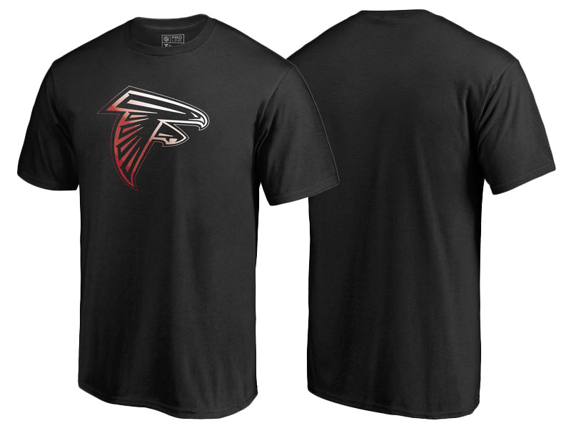 Atlanta Falcons Black Gradient Logo T-Shirt