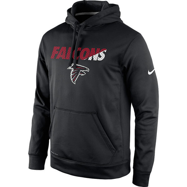 Atlanta Falcons Black Kick Off Staff Performance Pullover Hoodie