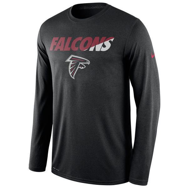 Atlanta Falcons Black Legend Staff Practice Long Sleeve Performance T-Shirt