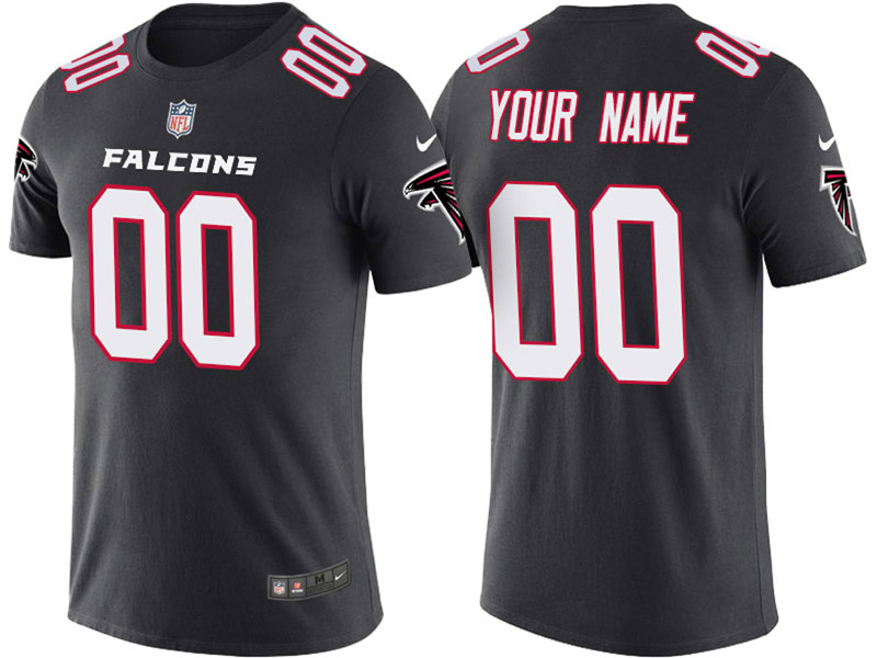 Atlanta Falcons Custom Black Name & Number T-Shirt