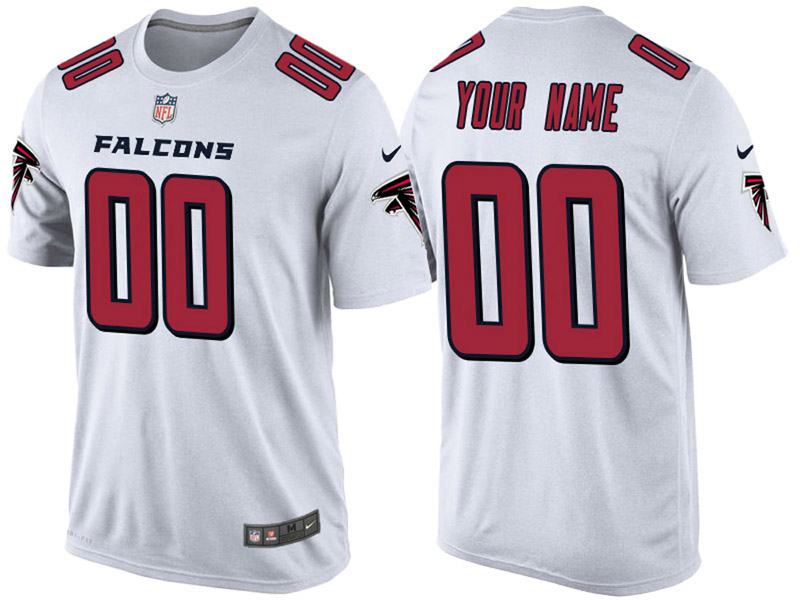 Atlanta Falcons Custom White Name & Number T-Shirt