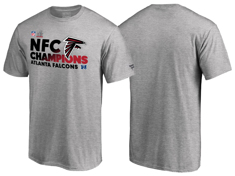 Atlanta Falcons Gray 2016 NFC Conference Champions Trophy Collection Locker Room T-Shirt