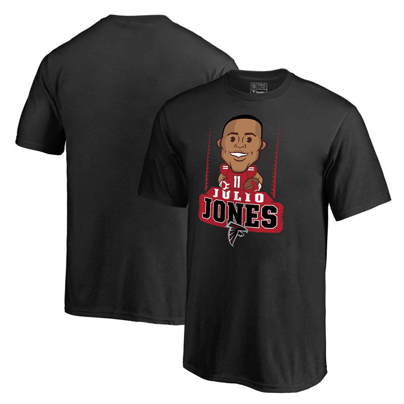 Atlanta Falcons Julio Jones Black Pro Line Emoji Player T-Shirt