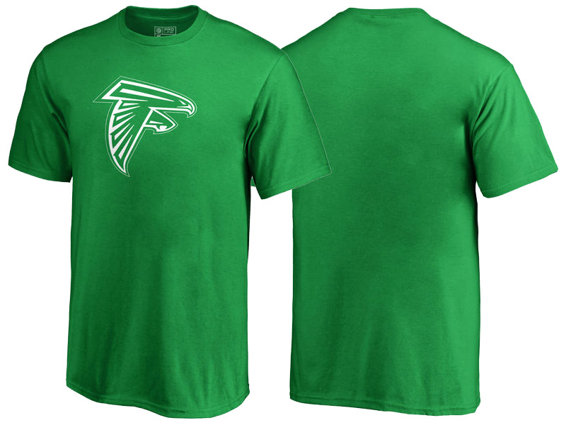 Atlanta Falcons Kelly Green White Logo St. Patrick's Day T-Shirt